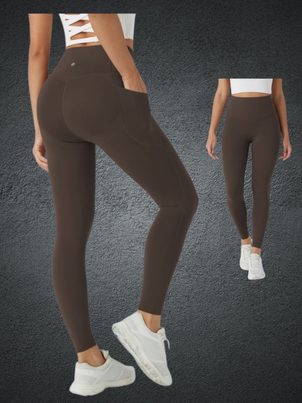 HALARA Ultrasculpt Leggings M Earthy Brown Compression Breathable NWT